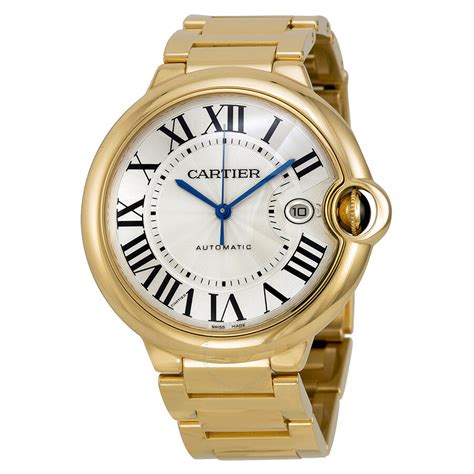 cartier mens gold watch|cartier gold watch men's models.